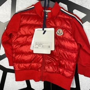 Moncler toddler jacket in red